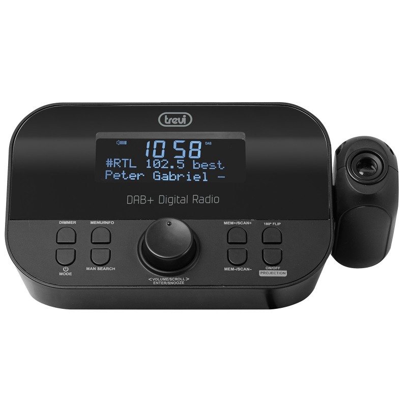 Trevi RC 85D8 DAB Digital alarm clock Black