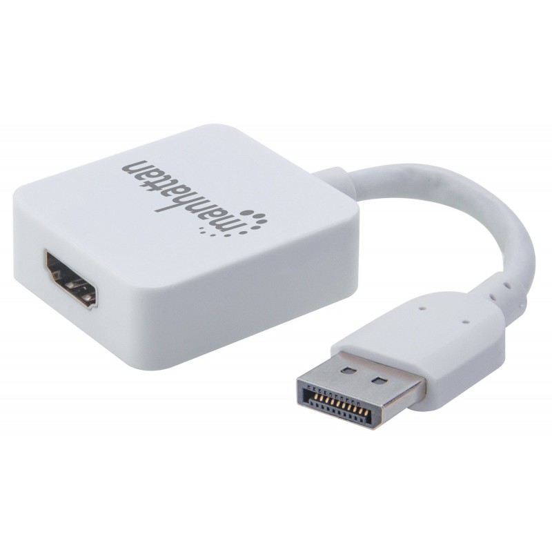 Manhattan 152648 câble vidéo et adaptateur 0,11 m DisplayPort HDMI Type A (Standard) Blanc