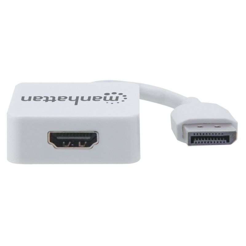 Manhattan 152648 adaptador de cable de vídeo 0,11 m DisplayPort HDMI tipo A (Estándar) Blanco