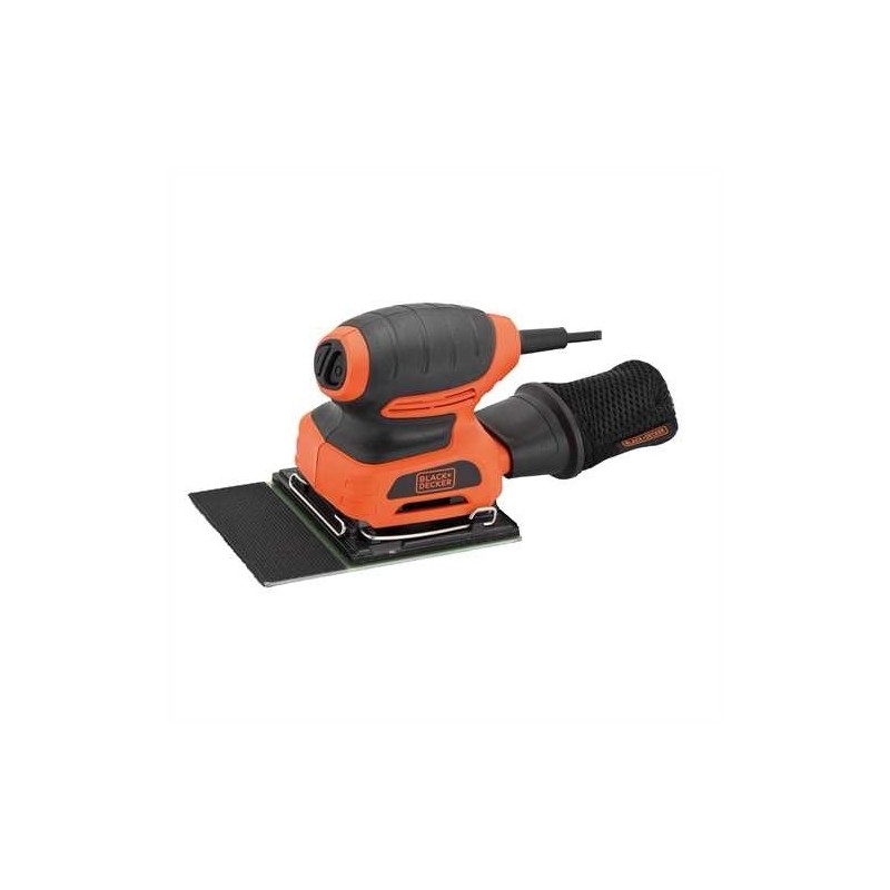 Black & Decker KA401LA Levigatrice orbitale 14000 Giri min Nero, Arancione