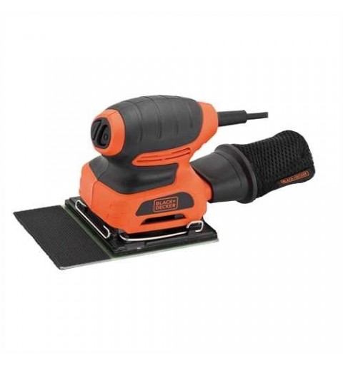 Black & Decker KA401LA Levigatrice orbitale 14000 Giri min Nero, Arancione