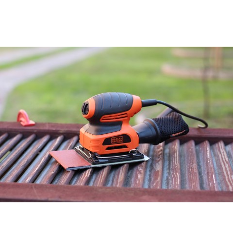 Black & Decker KA401LA Levigatrice orbitale 14000 Giri min Nero, Arancione