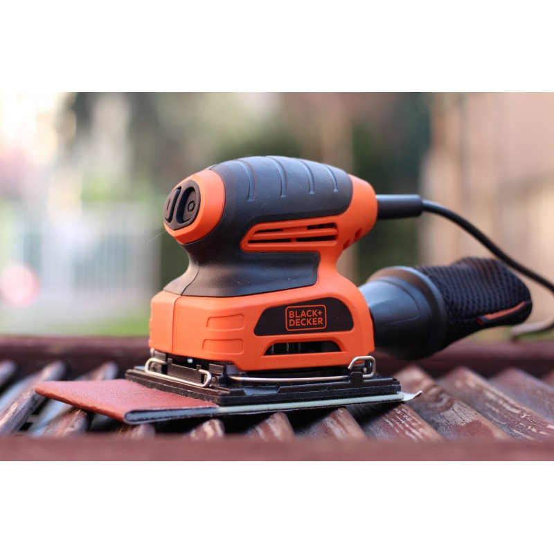 Black & Decker KA401LA Levigatrice orbitale 14000 Giri min Nero, Arancione