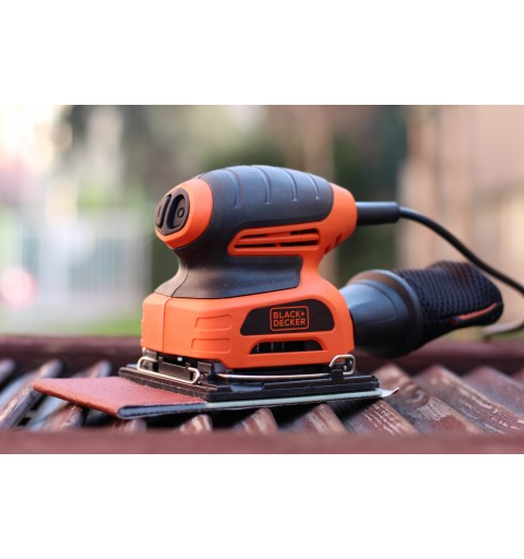 Black & Decker KA401LA Levigatrice orbitale 14000 Giri min Nero, Arancione