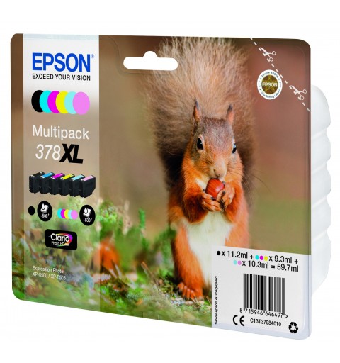 Epson Squirrel Multipack 6-colours 378XL Claria Photo HD Ink