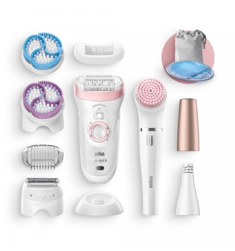 Braun Silk-épil 9 975 Beauty Set 40 pince(s) Blanc, Rose