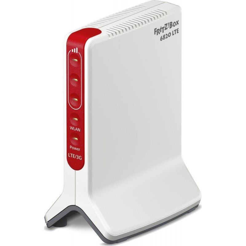 FRITZ! Box 6820 LTE International WLAN-Router Gigabit Ethernet Einzelband (2,4GHz) 3G 4G Rot, Weiß