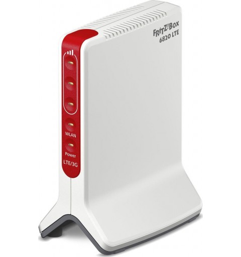 FRITZ! Box 6820 LTE International router inalámbrico Gigabit Ethernet Banda única (2,4 GHz) 3G 4G Rojo, Blanco