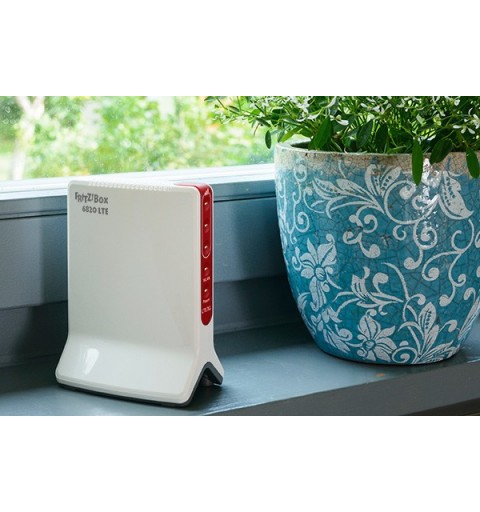 FRITZ! Box 6820 LTE International router wireless Gigabit Ethernet Banda singola (2.4 GHz) 3G 4G Rosso, Bianco