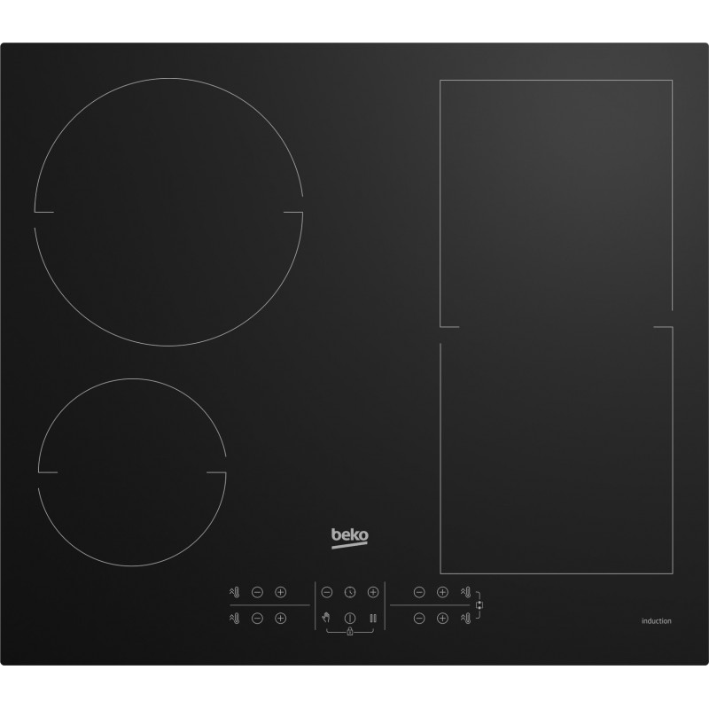 Beko HII64210FMTR Black Built-in 60 cm Zone induction hob 4 zone(s)