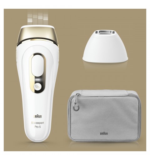 Braun Silk-expert Pro 81677897 depilación con luz Luz pulsada intensa (IPL) Blanco, Oro