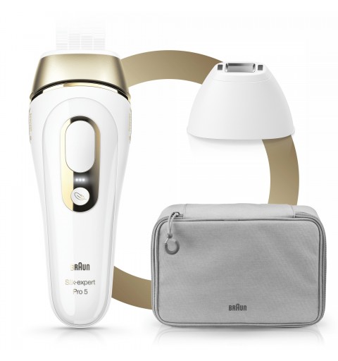 Braun Silk-expert Pro 5 PL5117 Epilatore Luce Pulsata Di Ultima Generazione, IPL, Epilazione Definitiva, Bianco E Oro