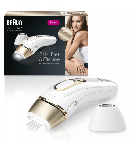 Braun Silk-expert Pro 5 PL5117 Epilatore Luce Pulsata Di Ultima Generazione, IPL, Epilazione Definitiva, Bianco E Oro