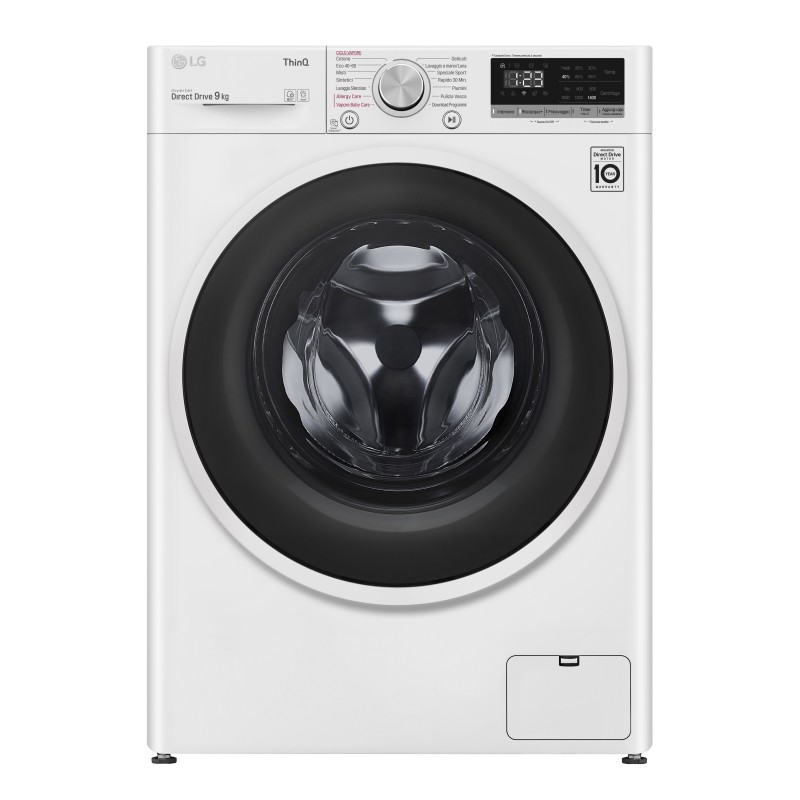 LG Lavatrice Smart AI DD™ TurboWash ™ 9 kg Classe energetica B Autodose Lavaggio a vapore