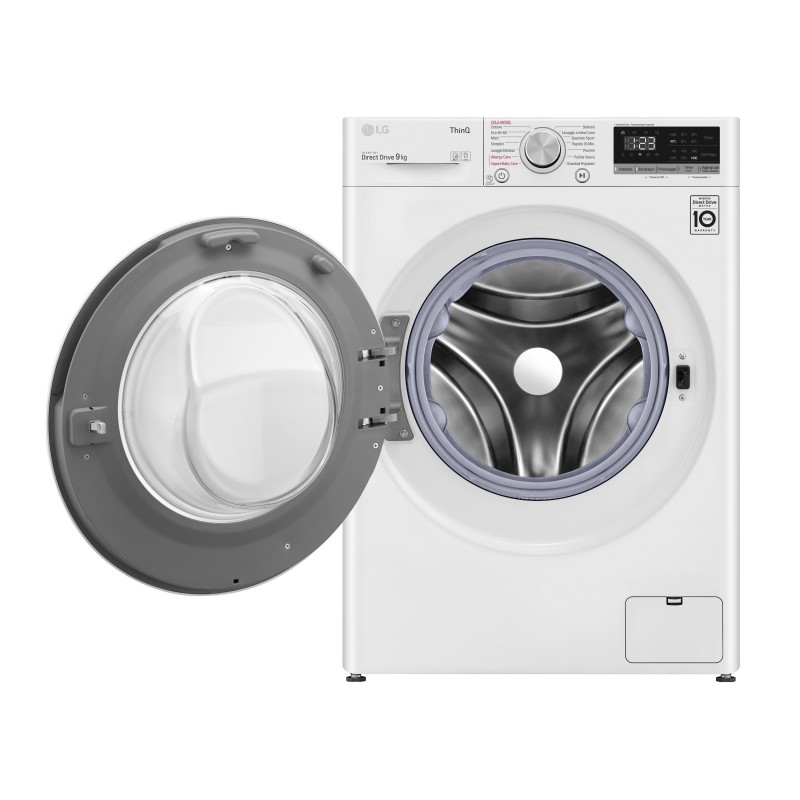 LG Lavatrice Smart AI DD™ TurboWash ™ 9 kg Classe energetica B Autodose Lavaggio a vapore