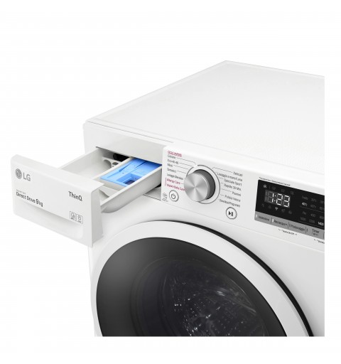 LG Lavatrice Smart AI DD™ TurboWash ™ 9 kg Classe energetica B Autodose Lavaggio a vapore