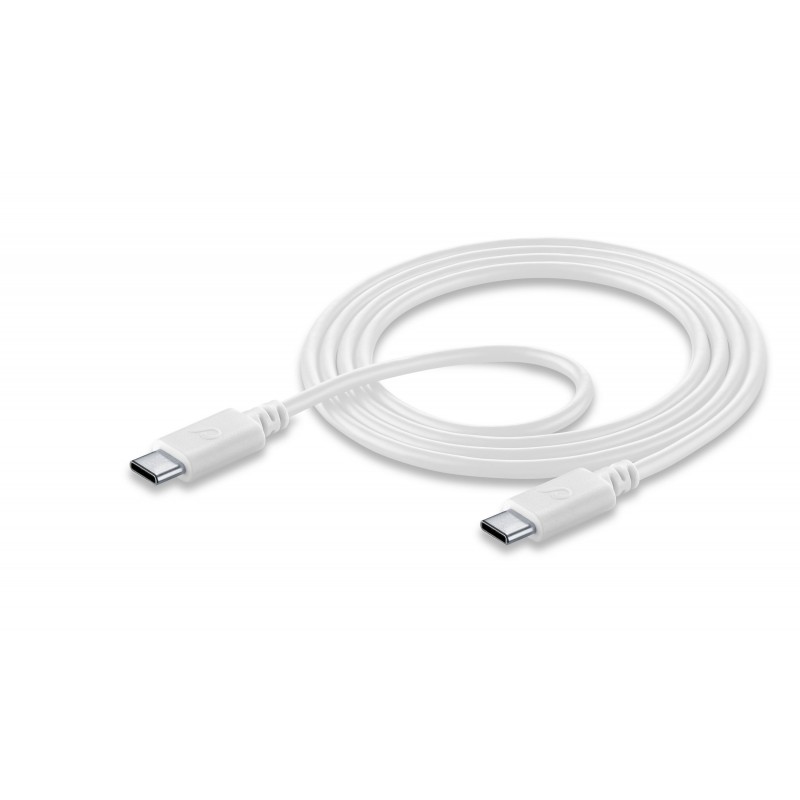 Cellularline Power Cable for Tablet 120cm - USB-C to USB-C Cavo USB-C to USB-C per ricarica e trasferimento dati Bianco