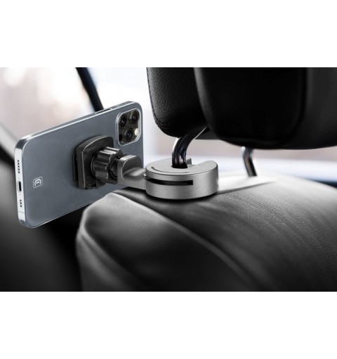 Cellularline Touch Hook - Universal Supporto smartphone da auto magnetico con fissaggio per poggiatesta Nero