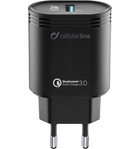 Cellularline ACHHUUSBQCK mobile device charger Black Indoor