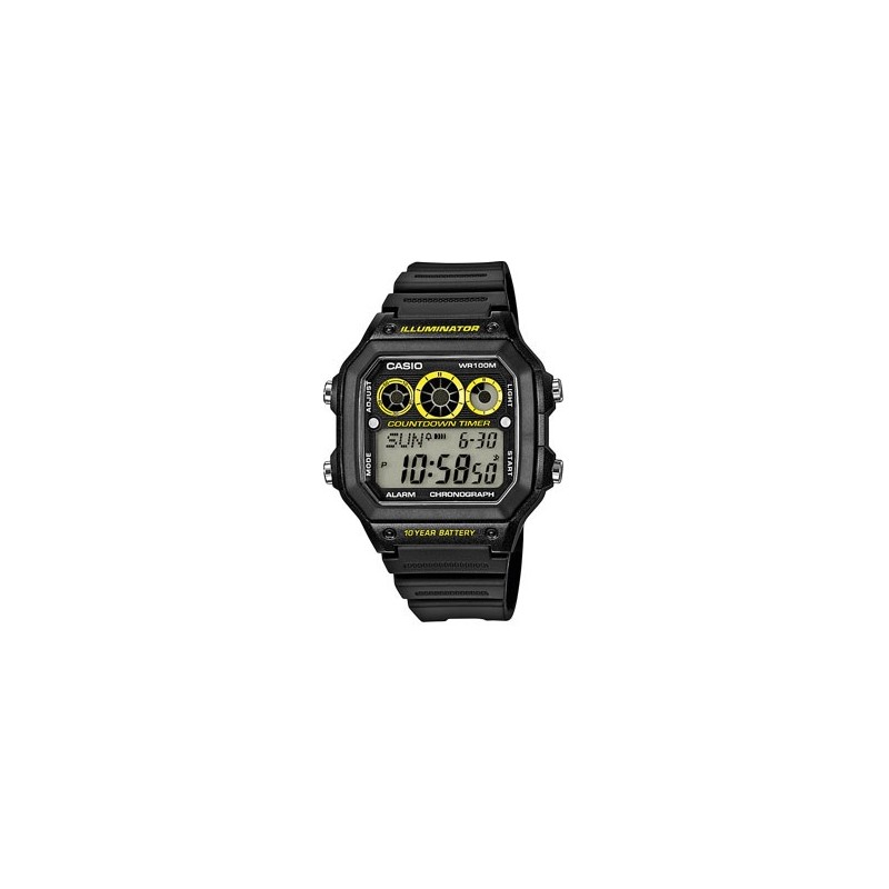 Casio AE-1300WH-1AVEF Uhr Armbanduhr Männlich Elektronisch Schwarz