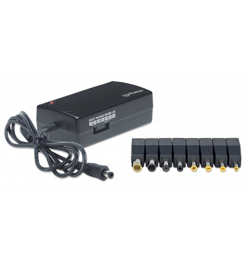 Manhattan Universal Notebook Laptop Power Adapter, 70W, Adjustable Voltage, Seven Output Levels, 70W, Compatible with most