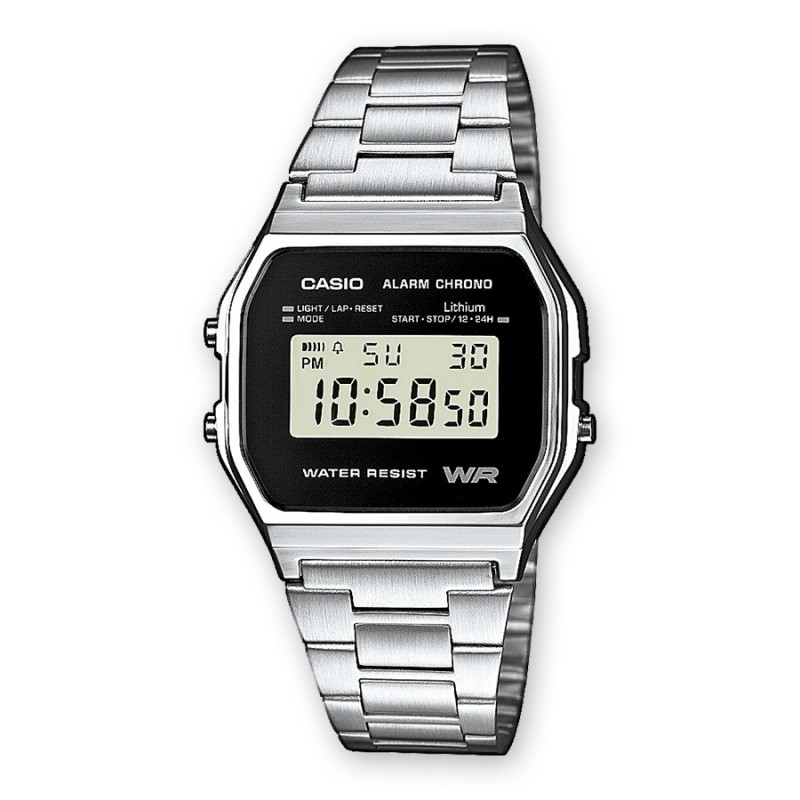 Casio A158WEA-1EF orologio Orologio da polso Unisex Elettronico Nero