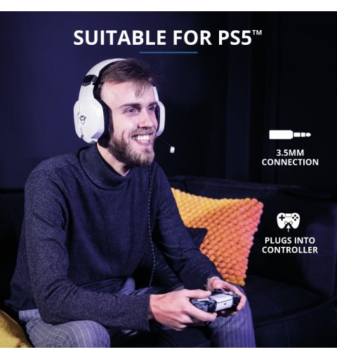 Trust GXT 323W Carus Auriculares Alámbrico Diadema Juego Blanco