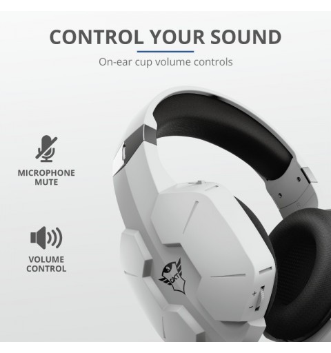 Trust GXT 323W Carus Auriculares Alámbrico Diadema Juego Blanco