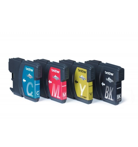 Brother LC-1100VALBP cartouche d'encre 4 pièce(s) Original Noir, Cyan, Magenta, Jaune