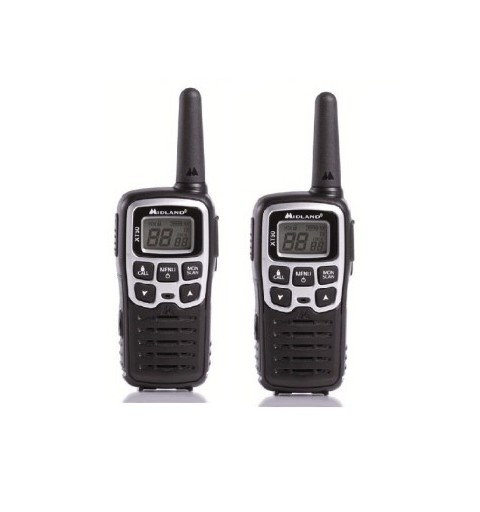 Midland XT50 radio bidirectionnelle 24 canaux 446.00625 - 446.0937 MHz Noir, Gris