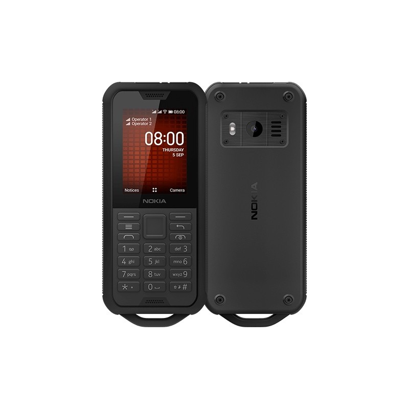 Nokia 800 Tough 6,1 cm (2.4") Double SIM hybride KaiOS 4G Micro-USB 0,5 Go 4 Go 2100 mAh Noir