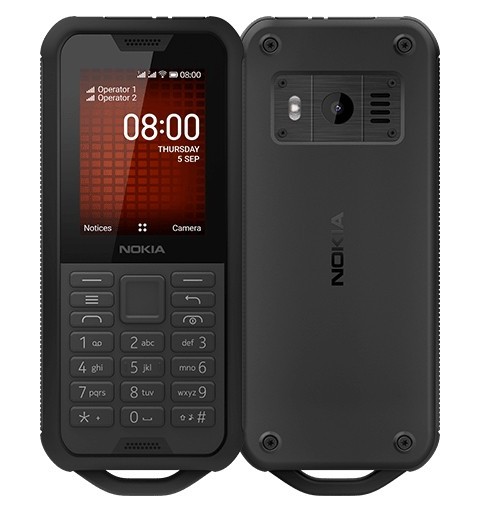 Nokia 800 Tough 6,1 cm (2.4") Double SIM hybride KaiOS 4G Micro-USB 0,5 Go 4 Go 2100 mAh Noir