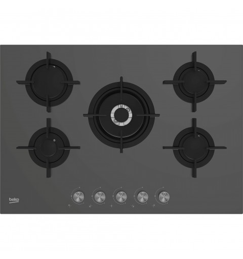 Beko HILW 75222 SZG hob Grey Built-in 75 cm Gas 5 zone(s)