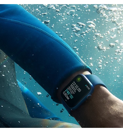 Apple Watch Nike Series 7 GPS + Cellular, 45mm Cassa in Alluminio Mezzanotte con Cinturino Sport Antracite Nero