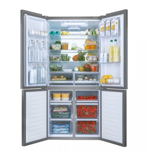 Haier Cube 90 Serie 7 HTF-610DM7 frigo américain Autoportante 628 L F Acier inoxydable