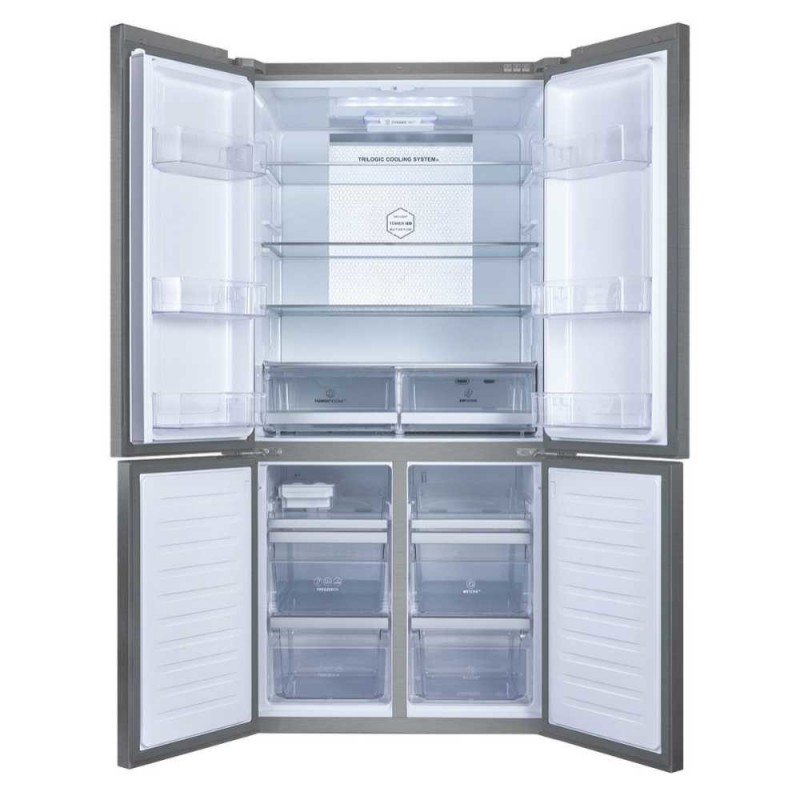 Haier Cube 90 Serie 7 HTF-610DM7 frigo américain Autoportante 628 L F Acier inoxydable