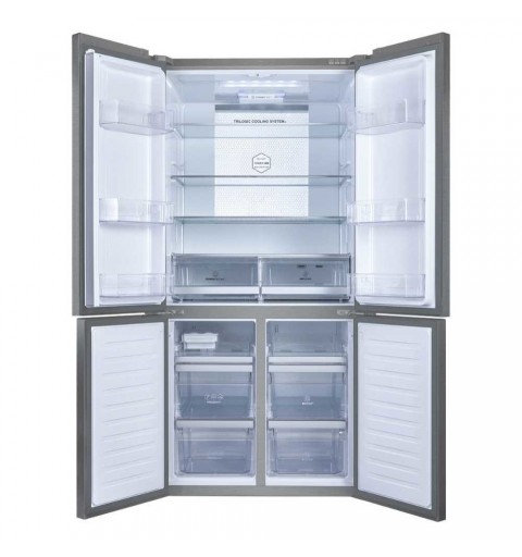 Haier Cube 90 Serie 7 HTF-610DM7 frigo américain Autoportante 628 L F Acier inoxydable