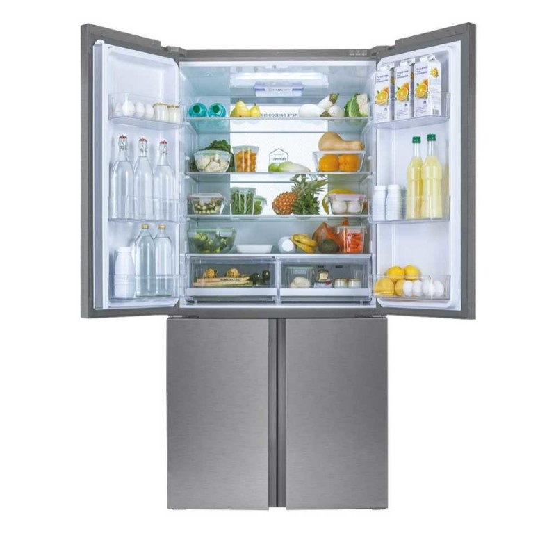 Haier Cube 90 Serie 7 HTF-610DM7 frigo américain Autoportante 628 L F Acier inoxydable