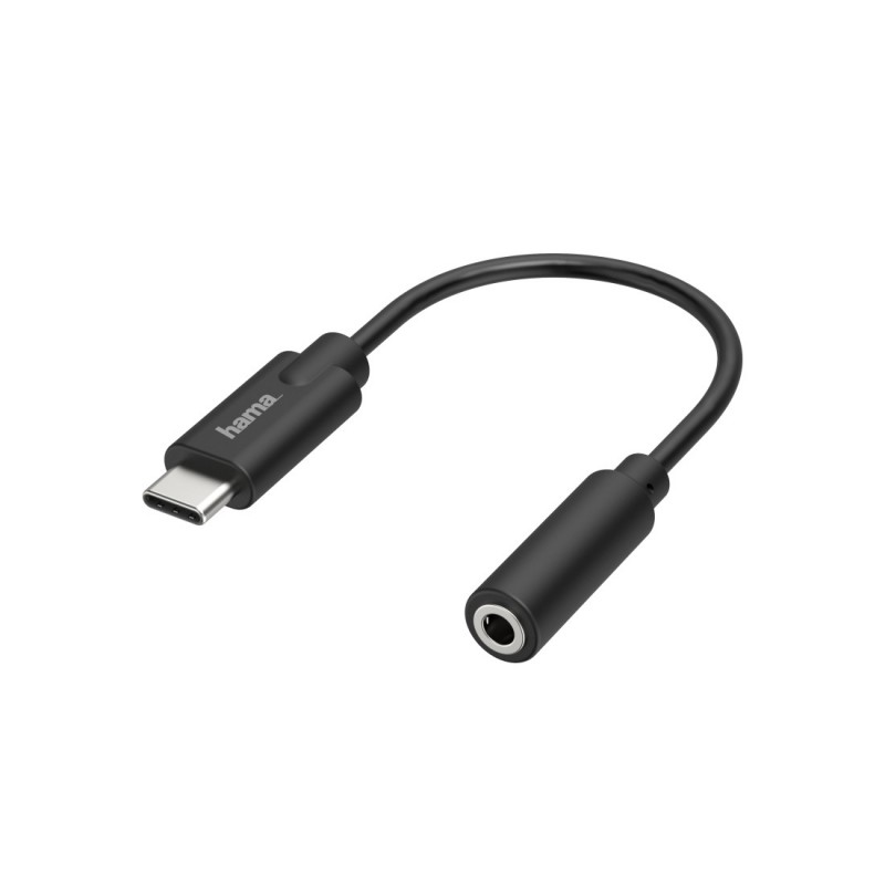 Hama 00200318 cable de teléfono móvil Negro USB C 3,5mm