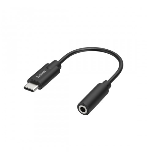 Hama 00200318 câble de téléphone portable Noir USB C 3,5mm