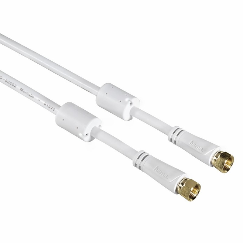 Hama 00040688 câble coaxial 5 m F Blanc