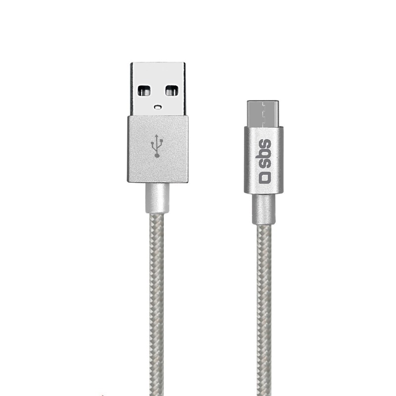 SBS TECABLETC15BS câble USB 1,5 m USB 2.0 USB A USB C Argent