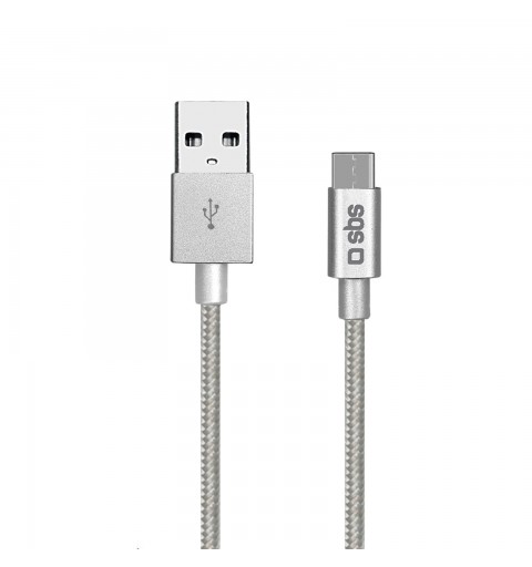 SBS TECABLETC15BS cavo USB 1,5 m USB 2.0 USB A USB C Argento