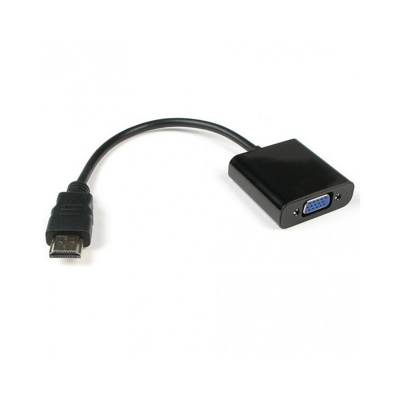 Techly HDMI - VGA+3.5mm M F 0,15 m Negro