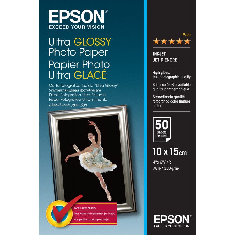 Epson Ultra Glossy Photo Paper - 10x15cm - 50 Fogli
