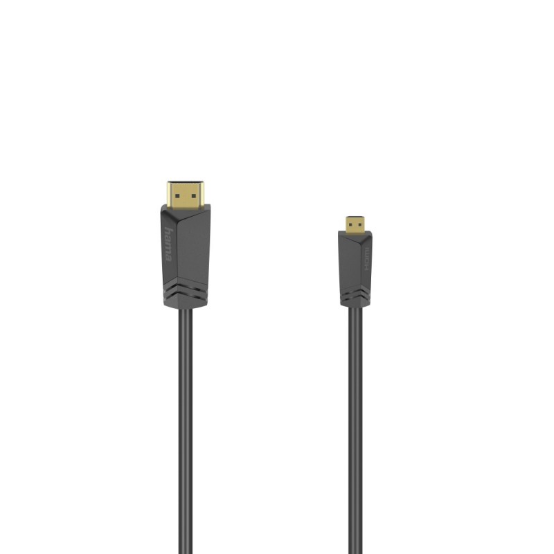 Hama 00205016 HDMI-Kabel 1,5 m HDMI Typ A (Standard) HDMI Typ D (Mikrofon) Schwarz