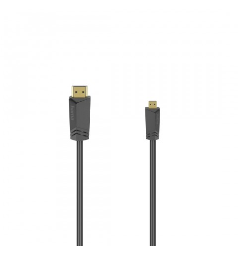Hama 00205016 HDMI-Kabel 1,5 m HDMI Typ A (Standard) HDMI Typ D (Mikrofon) Schwarz