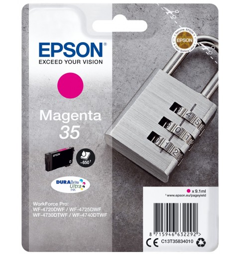 Epson Padlock Singlepack Magenta 35 DURABrite Ultra Ink