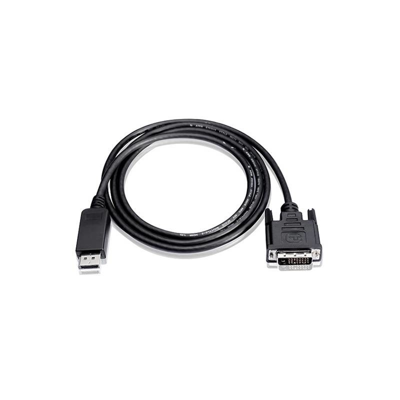 Techly ICOC DSP-C12-020 adaptador de cable de vídeo 2 m DisplayPort DVI Negro