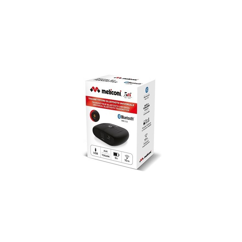 Meliconi 8006023297436 émetteur audio sans fil 3,5 mm 10 m Noir